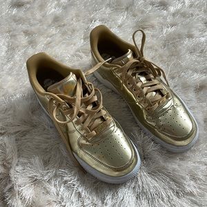 Gold Nike Airs Women